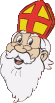 Animatie van Sinterklaas: Sinterklaas geeft een knipoog