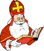 Animatie van het boek van Sinterklaas: Sinterklaas bladert door zijn grote boek