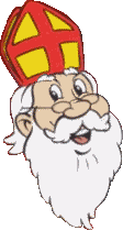 Animatie van Sinterklaas: Sinterklaas geeft een knipoog